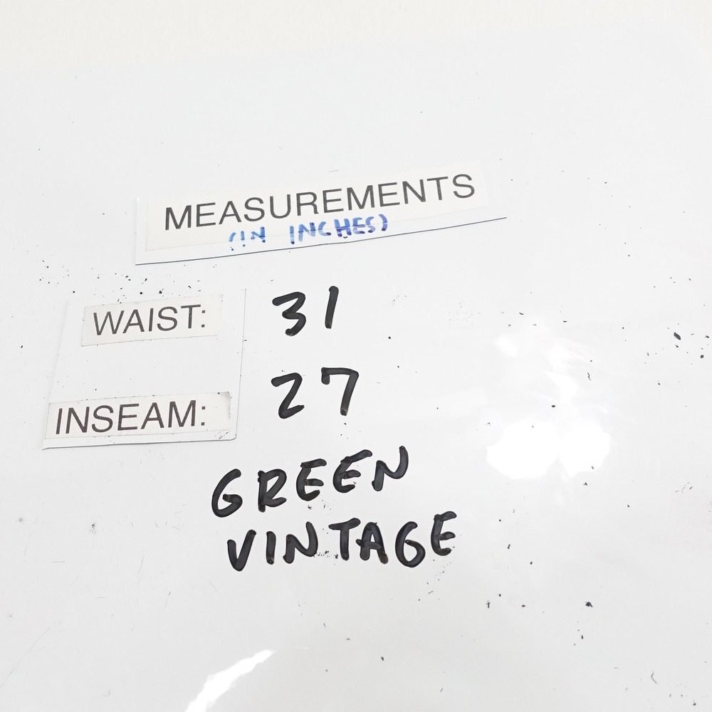 Vintage Lands' End Jeans Womens 12 Petite Green Straight Relaxed 31x27 90s 12P - Picture 8 of 8